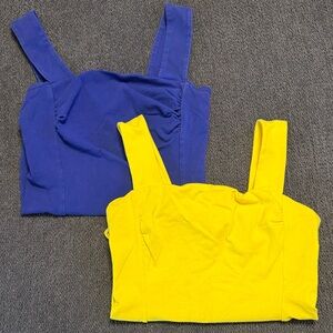 Express Blue and Yellow Tops